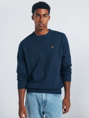 NWOT Men's Springfield Plain fantasy twisted Navy Sweater